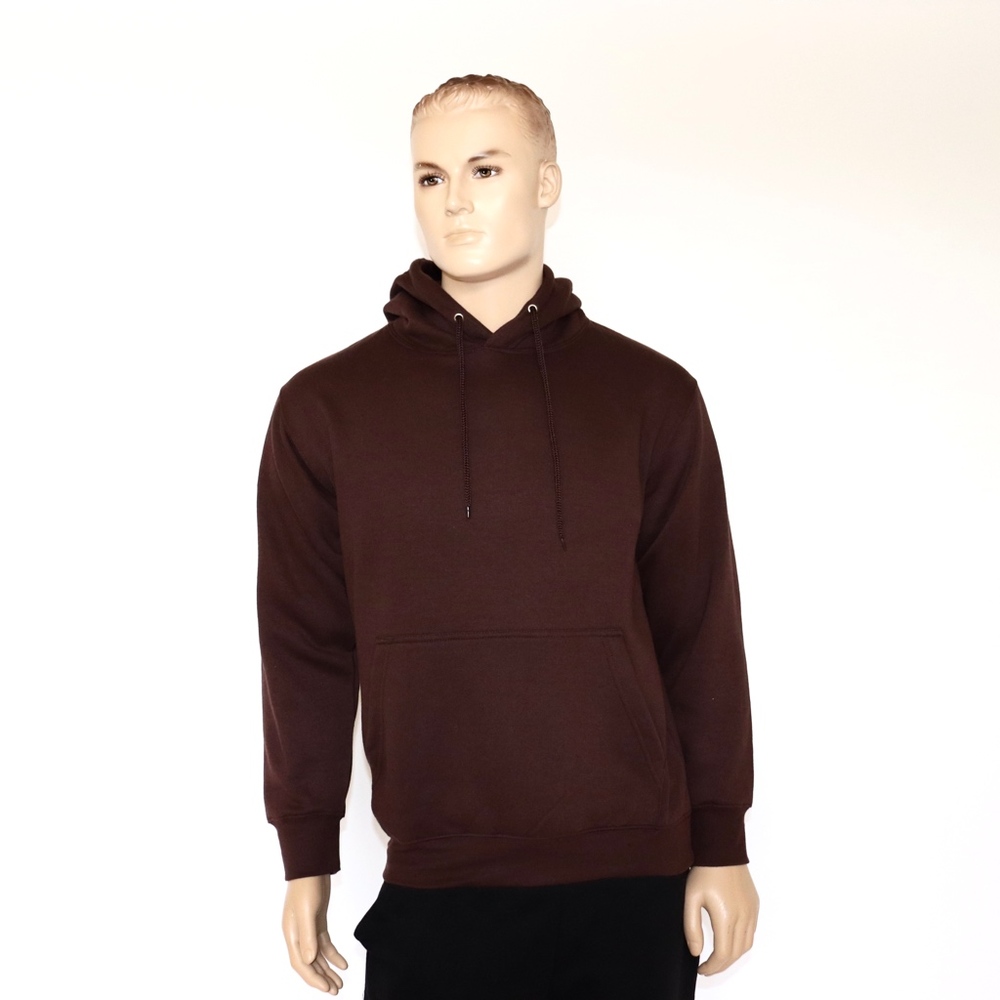 Brown Men's Heavy Blend Fleece Hooded Sweatshirt